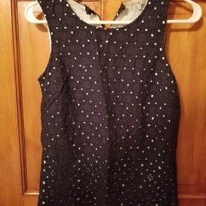 Boden navy sleeveless cotton top